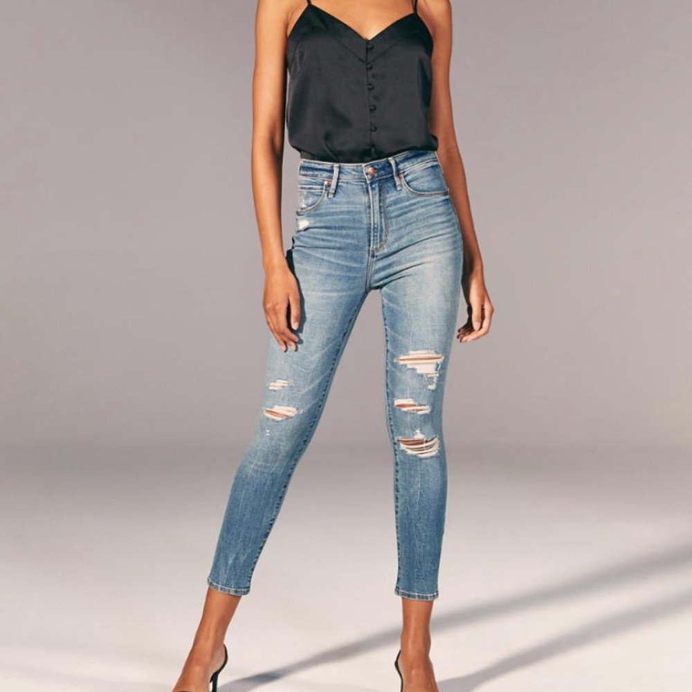 NEW Abercrombie High Rise Ankle Skinny Jeans